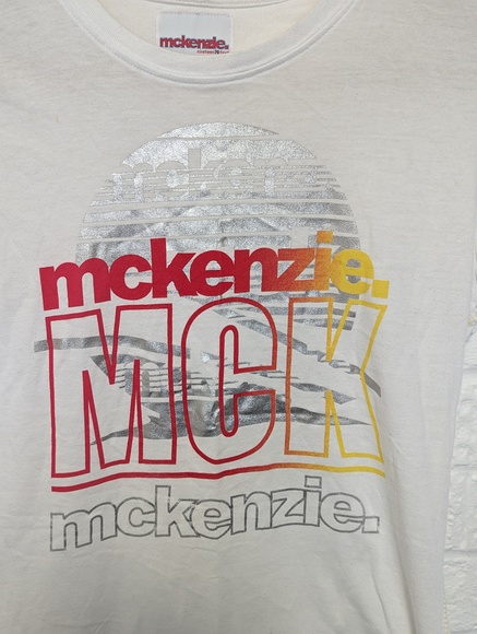 McKenzie Round Neck T Shirt - Size S - White & Pink - Cotton - P2P 17" - Picture 8 of 8